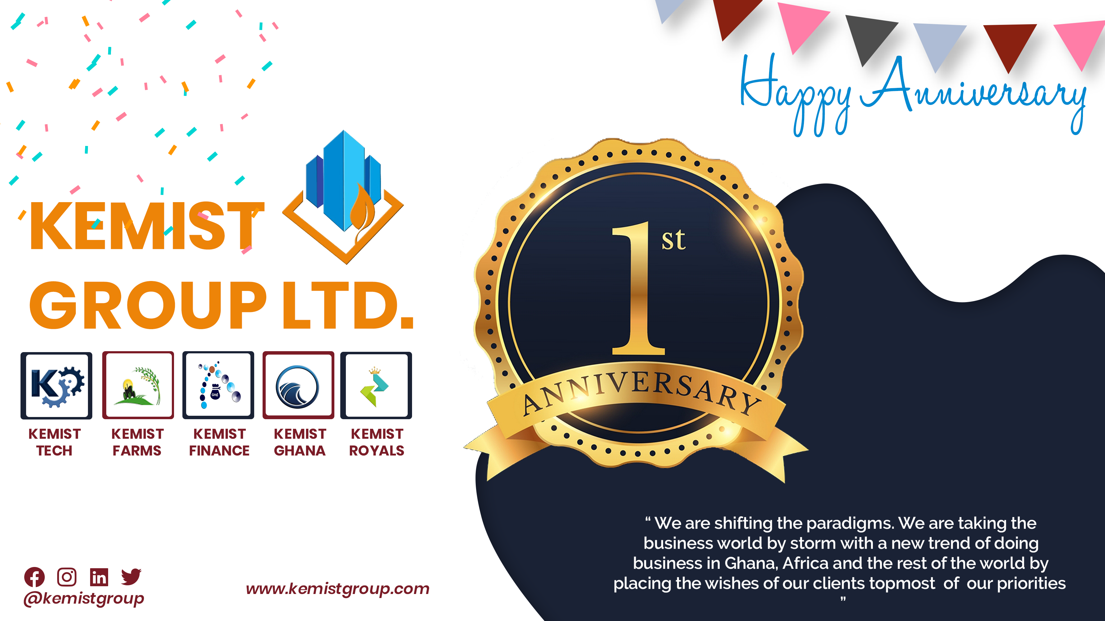 1st Anniversary Celebrations- kemistgroup